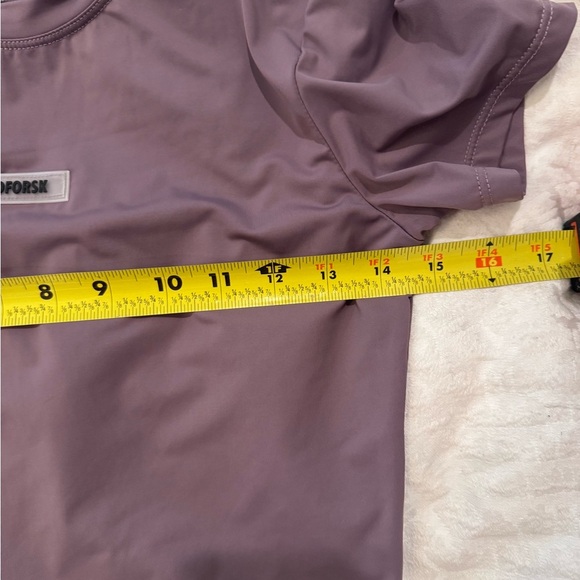 Usforsk purple crop top athletic dry fit short sleeve y2k - Picture 5 of 6